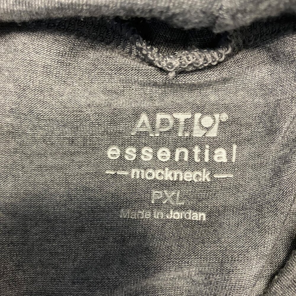 Apt 9 Essential Petite Long Sleeve Moch Turtleneck Gray Lightweight PXL - Picture 2 of 7